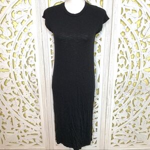 Madewell Black Cap Sleeve T-Shirt Maxi Dress